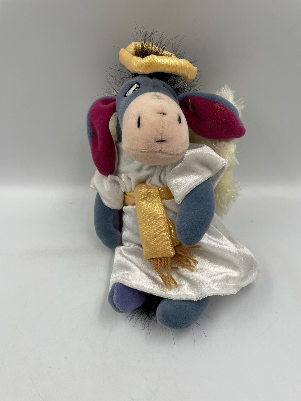 Disney Store 9" CHOIR ANGEL EEYORE BEAN BAG Plush Stuffd Toy Winnie The Pooh